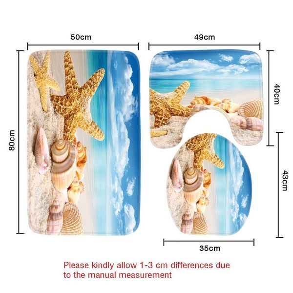 3pcs bathroom mat set beach starfish sea shell pattern bath mat anti slip bathroom rug and qylhfy mj_bag
3pcs bathroom mat set beach starfish sea shell pattern bath mat anti slip bathroom rug and qylhfy mj_bag
