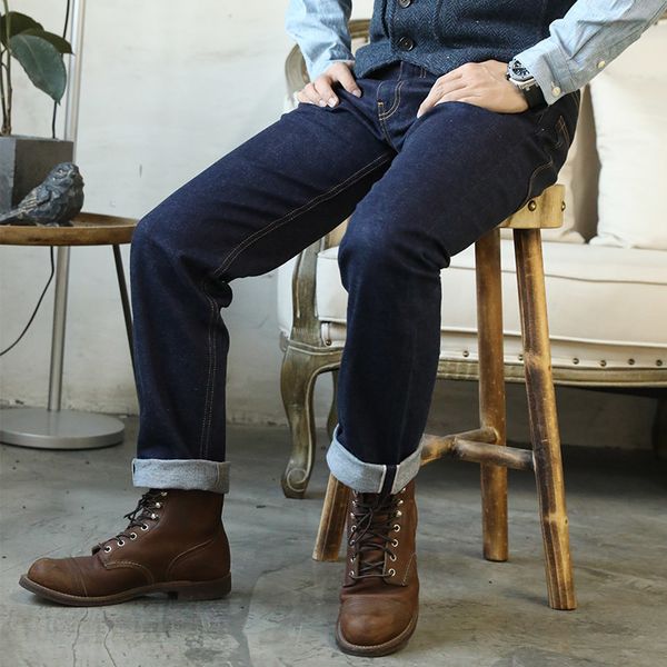 red tornado o3d10 12oz low-rise jeans for wild man denim in a straight line fine fit 3w55, Blue
red tornado o3d10 12oz low-rise jeans for wild man denim in a straight line fine fit 3w55, Blue