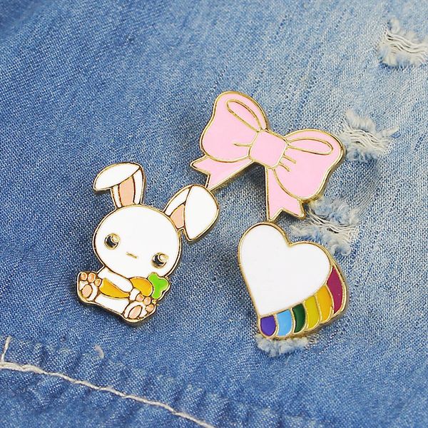 japanese cute cartoon bunny brooch pins funny creativity rabbit heart bowtie alloy enamel brooches for christmas gift badges bag shirt pin, Gray
japanese cute cartoon bunny brooch pins funny creativity rabbit heart bowtie alloy enamel brooches for christmas gift badges bag shirt pin, Gray