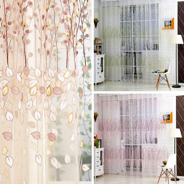 floral print tulle voile curtains transparent window curtain for living room bedroom drape panel sheer scarf rod pocket 4 colors
floral print tulle voile curtains transparent window curtain for living room bedroom drape panel sheer scarf rod pocket 4 colors
