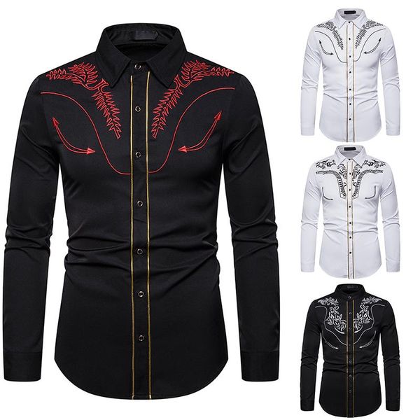 brand men shirt high grade floral embroidery dress shirt slim fit casual long sleeve casual shirts eu size xxl camisa masculina, White;black
brand men shirt high grade floral embroidery dress shirt slim fit casual long sleeve casual shirts eu size xxl camisa masculina, White;black