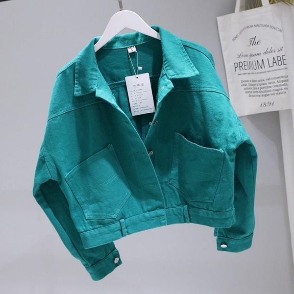 korean women's denim jacket short red jeans coat spring autumn oversized jean jacket 2020 womens jackets chaqueta mujer kj2353, Black;brown
korean women's denim jacket short red jeans coat spring autumn oversized jean jacket 2020 womens jackets chaqueta mujer kj2353, Black;brown