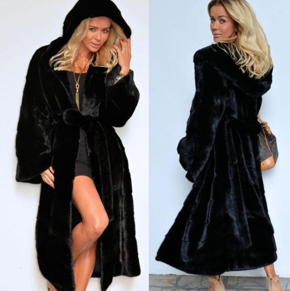 women's fur & faux autumn products jacket hooded cotton thicken long plush coat windbreaker, Black
women's fur & faux autumn products jacket hooded cotton thicken long plush coat windbreaker, Black