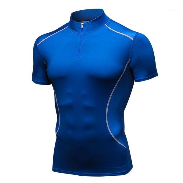 running jerseys high spandex men's t-shirts quick-dry tights fit sport fitness shirt sleeve soccer shirts jersey sports1, Black;blue 
running jerseys high spandex men's t-shirts quick-dry tights fit sport fitness shirt sleeve soccer shirts jersey sports1, Black;blue
