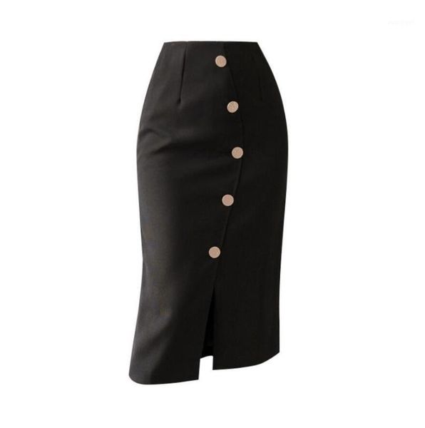 2020 spring summer elegant fashion package hip skirts female lady button slim slit high waist skirt r12301, Black
2020 spring summer elegant fashion package hip skirts female lady button slim slit high waist skirt r12301, Black