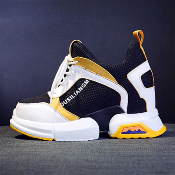 2021 new rescued women growing heights casual lace-up gross sneakers mode shoes 8cm high heels bhk3, Black
2021 new rescued women growing heights casual lace-up gross sneakers mode shoes 8cm high heels bhk3, Black