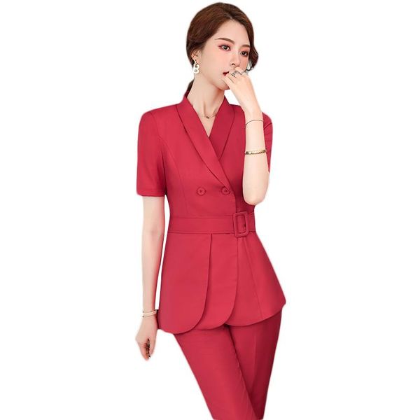 women's two piece pants latest spring summer fashion women pant suit for office ladies black red gray ruffle hem blazer jacket and trou, White
women's two piece pants latest spring summer fashion women pant suit for office ladies black red gray ruffle hem blazer jacket and trou, White