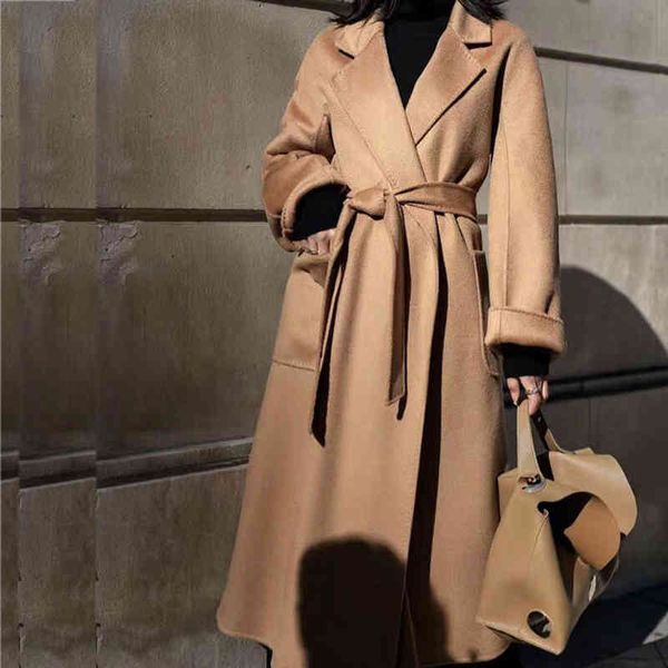 women's wool & blends winter korean high-end water corrugated en overcoat fashion long bathrobe style 100% jacket coat women 5jj3, Black
women's wool & blends winter korean high-end water corrugated en overcoat fashion long bathrobe style 100% jacket coat women 5jj3, Black