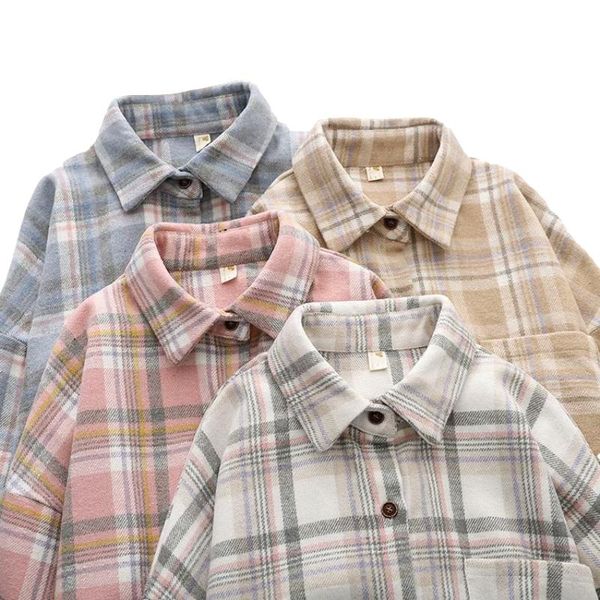puwd vintage woman loose cotton plaid patchwork shirt spring autumn casual woman oversized soft shirts female fashion blouses, White
puwd vintage woman loose cotton plaid patchwork shirt spring autumn casual woman oversized soft shirts female fashion blouses, White