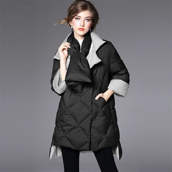 2021 new white duck down female parka thick warm jackets for women winter coat with scarf loose outerwear, Black
2021 new white duck down female parka thick warm jackets for women winter coat with scarf loose outerwear, Black