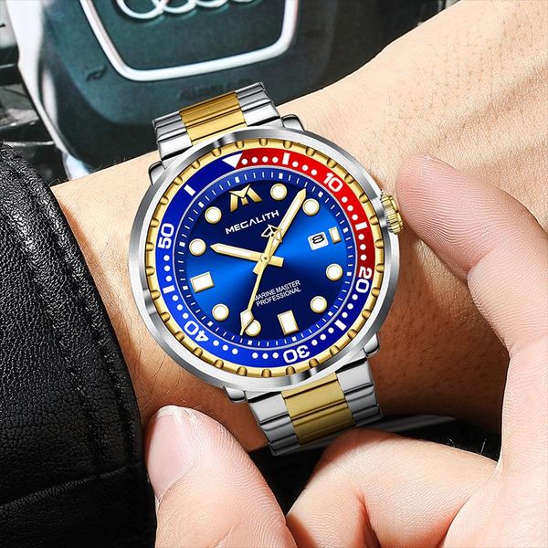 2020 megalith new full steel diving watches men sports quartz watch men waterproof luminous luxury wrist watches male gift clock wmtdqp, Silver
2020 megalith new full steel diving watches men sports quartz watch men waterproof luminous luxury wrist watches male gift clock wmtdqp, Silver