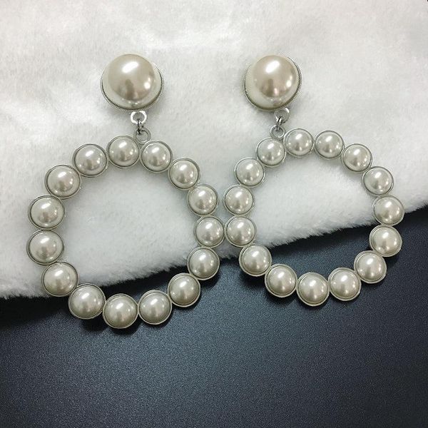 the new oumeifeng fashion earrings pearl large circle design personality exaggerated ear pendant ear ornaments, Silver
the new oumeifeng fashion earrings pearl large circle design personality exaggerated ear pendant ear ornaments, Silver