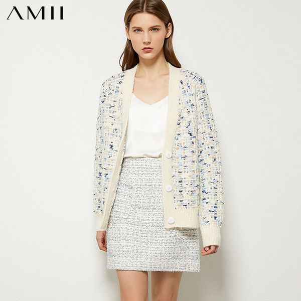 amii minimalism autumn winter temperament female cardigan causal vneck single-breasted women's sweater cardigan 12070282 c1121, White;black
amii minimalism autumn winter temperament female cardigan causal vneck single-breasted women's sweater cardigan 12070282 c1121, White;black