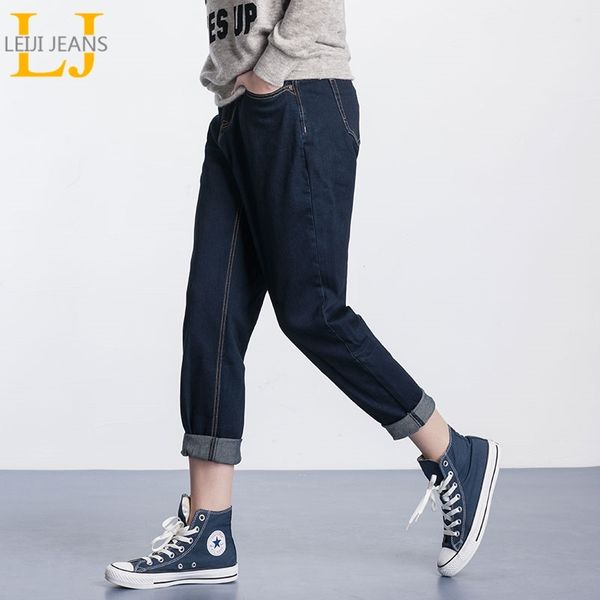 leijijeans spring and summer plus size 40-120kg suit 2 solid color mid waist full length fashion loose harem women jeans 201029, Blue
leijijeans spring and summer plus size 40-120kg suit 2 solid color mid waist full length fashion loose harem women jeans 201029, Blue