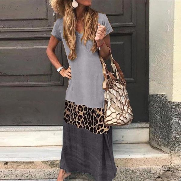vintage leopard long dress plus size loose beach summer dress fashion casual women short sleeve, Black;gray
vintage leopard long dress plus size loose beach summer dress fashion casual women short sleeve, Black;gray