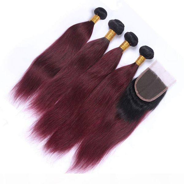 peruvian wine red ombre human hair weaves with closure 4bundles 1b 99j burgundy ombre straight hair wefts with 4x4 lace closure 5pcs lot, Black;brown
peruvian wine red ombre human hair weaves with closure 4bundles 1b 99j burgundy ombre straight hair wefts with 4x4 lace closure 5pcs lot, Black;brown