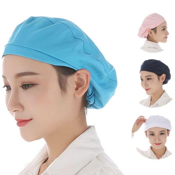 women men dustproof breathable kitchen chef hat elastic cotton factory work cap protective hair cover for restaurant workshop, Blue;gray
women men dustproof breathable kitchen chef hat elastic cotton factory work cap protective hair cover for restaurant workshop, Blue;gray