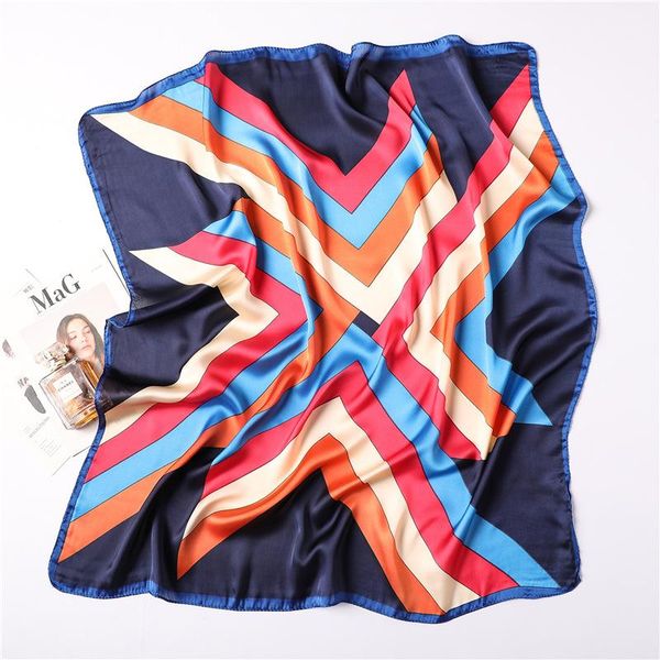simple geometric square scarf women 2020 new spring silk scarves 7070cm fashion neckerchief satin scarfs for lady hair tie band wmtdgf, Blue;gray
simple geometric square scarf women 2020 new spring silk scarves 7070cm fashion neckerchief satin scarfs for lady hair tie band wmtdgf, Blue;gray