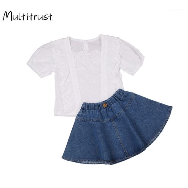 clothing sets multitrust boutque girl clothes 2021 summer short sleeve lace square neck demin a-line skirts 2pcs size 2-6y1, White
clothing sets multitrust boutque girl clothes 2021 summer short sleeve lace square neck demin a-line skirts 2pcs size 2-6y1, White