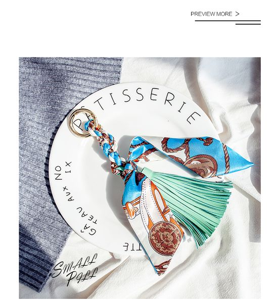 panelled fashion key chain floral printed silk scarf tassel key rings car keychains women bag purse chain pendant charm, Slivery;golden
panelled fashion key chain floral printed silk scarf tassel key rings car keychains women bag purse chain pendant charm, Slivery;golden