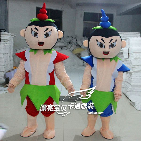 mascot costumes calabash brothers mascot costume lovely calabash boy mascots chinese cartoon character costume carnival costume, Red;yellow
mascot costumes calabash brothers mascot costume lovely calabash boy mascots chinese cartoon character costume carnival costume, Red;yellow