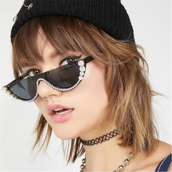 sunglasses 2021 trendy diamond cat eye women designer crystal metal jewel frame rhinestone eyewear uv400, White;black
sunglasses 2021 trendy diamond cat eye women designer crystal metal jewel frame rhinestone eyewear uv400, White;black