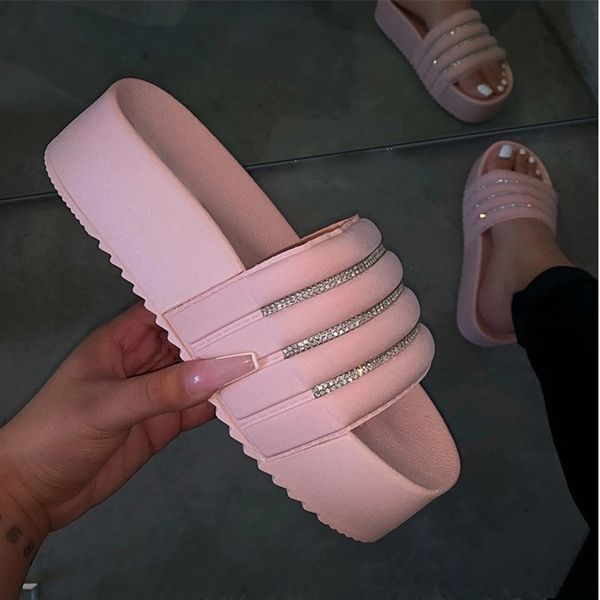 women's summer slippers non-slip beach non slip plus size shoes ladies slides rhinestone rainbow color outdoor female new y200628, Black
women's summer slippers non-slip beach non slip plus size shoes ladies slides rhinestone rainbow color outdoor female new y200628, Black
