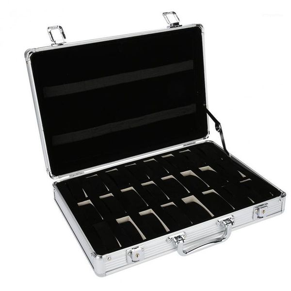 24 grid aluminum suitcase case display storage box watch storage box case watch bracket clock clock1, Black;blue
24 grid aluminum suitcase case display storage box watch storage box case watch bracket clock clock1, Black;blue