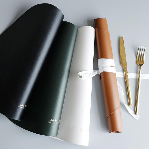 tableware pad placemat table mat pu leather heat insulation non slip simple placemats disc coaster placemat for dining table wmtort
tableware pad placemat table mat pu leather heat insulation non slip simple placemats disc coaster placemat for dining table wmtort