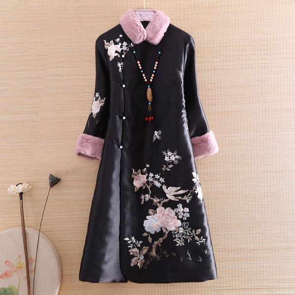 ethnic clothing high-end autumn women trench coat chinese style retro embroidery flowers and birds elegant lady warm outerwear -xxl, Red
ethnic clothing high-end autumn women trench coat chinese style retro embroidery flowers and birds elegant lady warm outerwear -xxl, Red