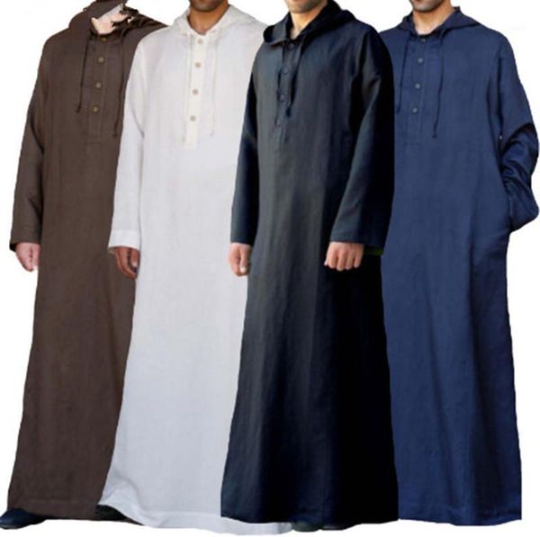 selling product in 2021 arabic style simple long men's hooded shirt muslim robe camisas para hombre1, White;black
selling product in 2021 arabic style simple long men's hooded shirt muslim robe camisas para hombre1, White;black