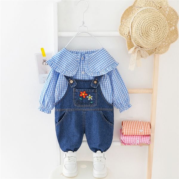 hylkidhuose baby girls clothing sets 2020 spring toddler infant clothes lapel lace plaid shirt flowers overalls children clothes lj201223, White
hylkidhuose baby girls clothing sets 2020 spring toddler infant clothes lapel lace plaid shirt flowers overalls children clothes lj201223, White