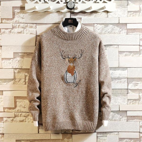 plus size mens knitted sweater autumn winter casual christmas tree deer pullover vintage black slim fit sweaters male, White;black
plus size mens knitted sweater autumn winter casual christmas tree deer pullover vintage black slim fit sweaters male, White;black