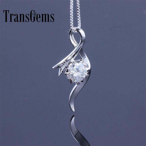 transgems solid 18k 750 white gold 1 ct 6.5mm moissanite slide women ribbon shaped laies pendant for necklace y200620, Silver
transgems solid 18k 750 white gold 1 ct 6.5mm moissanite slide women ribbon shaped laies pendant for necklace y200620, Silver