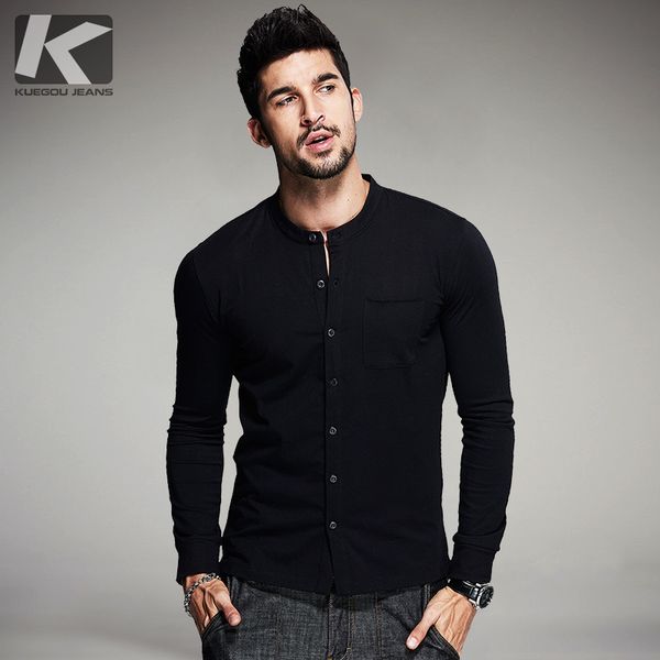 kuegou autumn button cotton plain white t shirt men tshirt brand t-shirt long sleeve tee shirt casual clothes plus size 765 201116, White;black
kuegou autumn button cotton plain white t shirt men tshirt brand t-shirt long sleeve tee shirt casual clothes plus size 765 201116, White;black