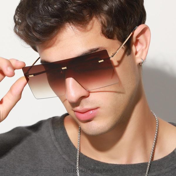 sunglasses designer fashion oversized square rimless women vintage gradient siamese sun glasses for female uv400 fm1, White;black
sunglasses designer fashion oversized square rimless women vintage gradient siamese sun glasses for female uv400 fm1, White;black