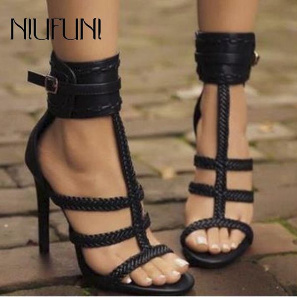 sandals niufuni gladiator weave women peep toe buckle high heels stiletto wedding roman shoes for sandales femmes, Black
sandals niufuni gladiator weave women peep toe buckle high heels stiletto wedding roman shoes for sandales femmes, Black