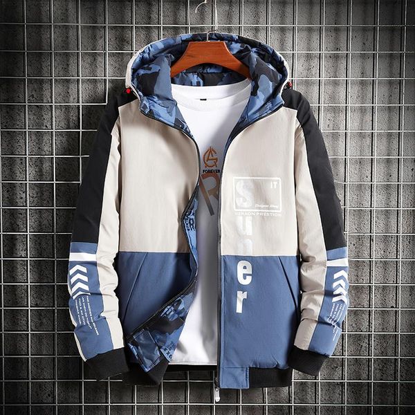 men's down & parkas mens cotton padded jacket men 2021 korea style winter hooded warm fashion jackets fleece casual patchwork windbreak, Black
men's down & parkas mens cotton padded jacket men 2021 korea style winter hooded warm fashion jackets fleece casual patchwork windbreak, Black