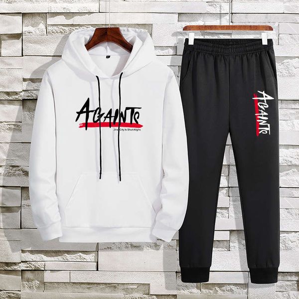 sweater sportswear two piece spring and autumn new trend men's hooded casual wear, Gray
sweater sportswear two piece spring and autumn new trend men's hooded casual wear, Gray