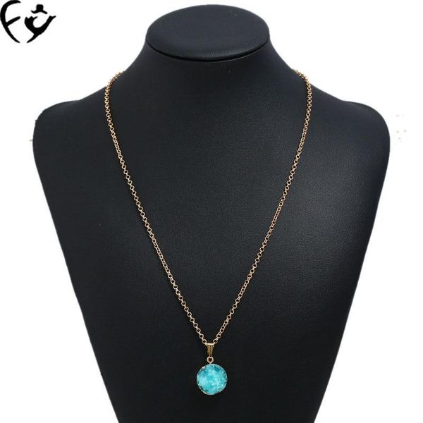 european and american style small round pendant necklace fy18081801, Silver
european and american style small round pendant necklace fy18081801, Silver