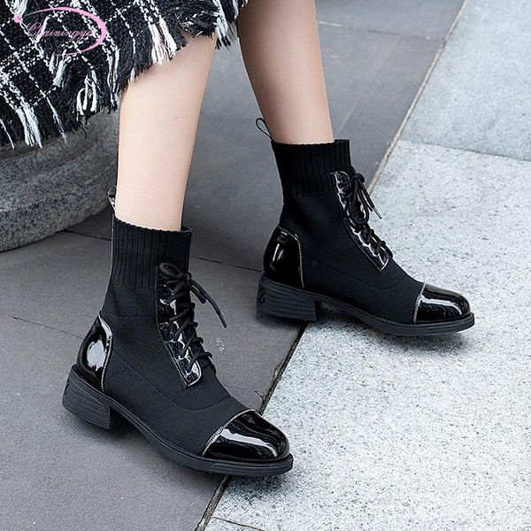 british college style paint round toe ankle boots knitting lace-up black low heel thick with motorcycle boots women's shoes
british college style paint round toe ankle boots knitting lace-up black low heel thick with motorcycle boots women's shoes