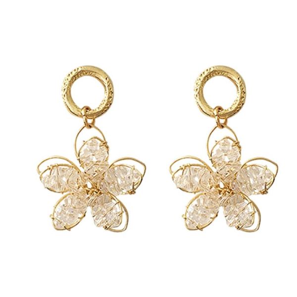 hoop & huggie vintage handmade sweet shiny crystal beads flower earrings metal braid, Golden;silver
hoop & huggie vintage handmade sweet shiny crystal beads flower earrings metal braid, Golden;silver