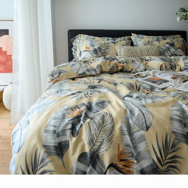 100% egyptian cotton bedding set bed linen cover sheet 4pcs pastoral leaf print bedclothes duvet cover king size
100% egyptian cotton bedding set bed linen cover sheet 4pcs pastoral leaf print bedclothes duvet cover king size