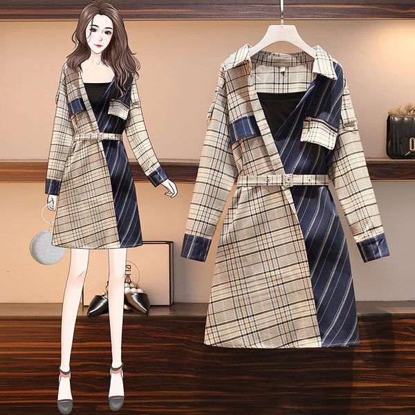 women stripe plaid shirt fashionable plus size l-4xl fat ladies work wear dress belts 9at5, Black;gray
women stripe plaid shirt fashionable plus size l-4xl fat ladies work wear dress belts 9at5, Black;gray