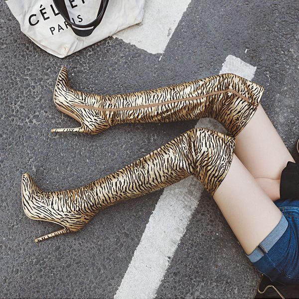 long-size woman on her knee zebra boots plutonium european and american fabric fashion thigh women's shoes mvqi, Black
long-size woman on her knee zebra boots plutonium european and american fabric fashion thigh women's shoes mvqi, Black