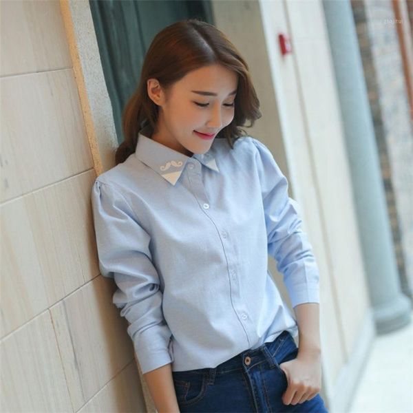 womens stylish autumn cute beard print turn-down collar shirt women long sleeve blouse korean woman clothes1, White
womens stylish autumn cute beard print turn-down collar shirt women long sleeve blouse korean woman clothes1, White