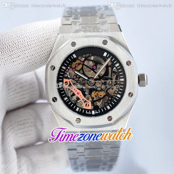 41mm black skeleton dial automatic mechanical mens watch tourbillon 316l stainless steel bracelet gents watches 18 color timezonewatch e199c, Slivery;brown
41mm black skeleton dial automatic mechanical mens watch tourbillon 316l stainless steel bracelet gents watches 18 color timezonewatch e199c, Slivery;brown