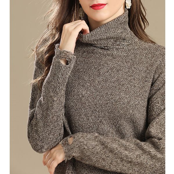 women's turtleneck sweater oversized winter clothes long sleeve silver flash tattered decoration women pullover lj201114, White;black
women's turtleneck sweater oversized winter clothes long sleeve silver flash tattered decoration women pullover lj201114, White;black