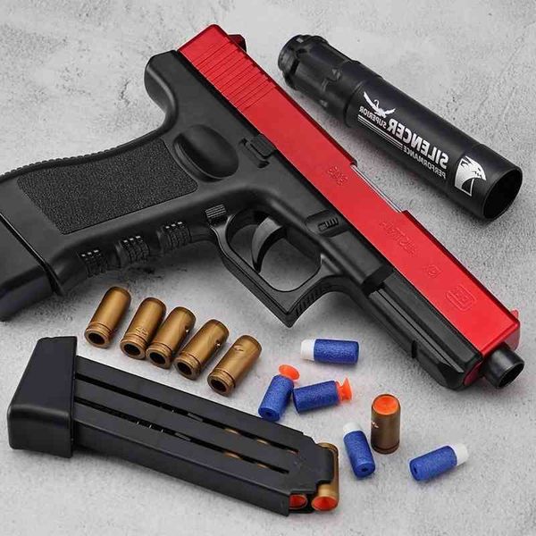0165jingang suction cup glock boy can launch eva soft bullet toy gun