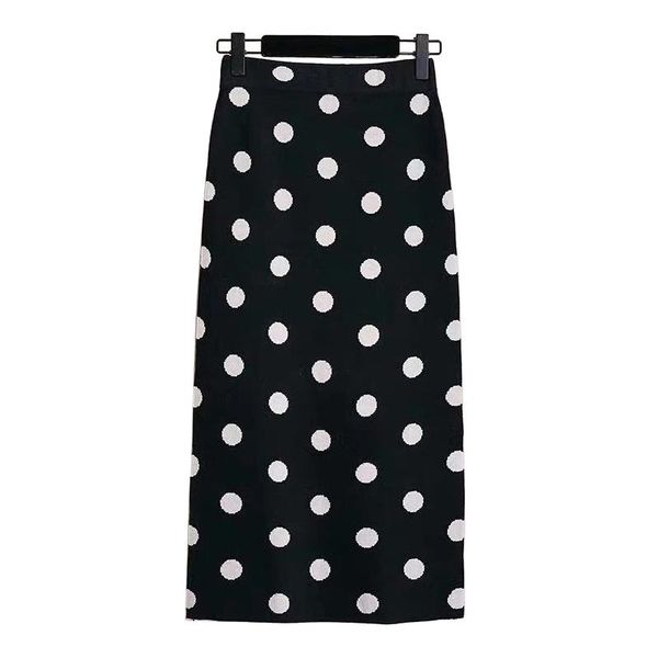 Women Empire Polka Dot Midi Skirt Straight Casual Autumn Elegant Splited Gray Black Khaki Elastic Waist S0262
Women Empire Polka Dot Midi Skirt Straight Casual Autumn Elegant Splited Gray Black Khaki Elastic Waist S0262